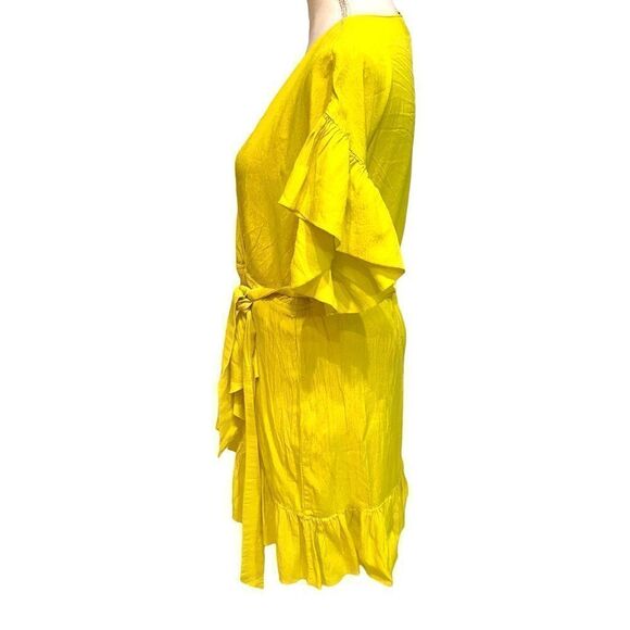 NISSA Ruffled Faux Wrap Dress Size 6 - Picture 5 of 8